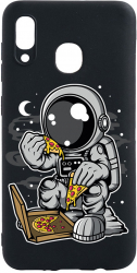 Husa Bestcase compatibila cu Huawei P Smart 2019 Astronaut Pizza 0.8MM Slim Negru B 1004 