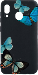 Husa Bestcase compatibila cu Huawei P Smart 2019 Beautiful Blue Butterflies 0.8MM Slim Negru B 991 