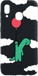 Husa Bestcase compatibila cu Huawei P20 Lite Dino Balloon 0.8MM Slim Negru B 956 
