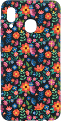 Husa Bestcase compatibila cu Huawei P20 Lite Flower Pattern 0.8MM Slim Negru B 953 