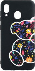 Husa Bestcase compatibila cu Huawei P Smart 2019 Flower Teddy Bear 0.8MM Slim Negru B 983 