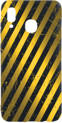 Husa Bestcase compatibila cu Huawei P Smart 2019 Golden Stripes 0.8MM Slim Negru B 1055 