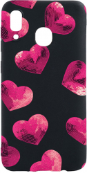 Husa Bestcase compatibila cu Huawei P Smart 2019 Heart Pattern 0.8MM Slim Negru B 987 