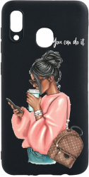 Husa Bestcase compatibila cu Huawei P20 Lite Shopping Girl 0.8MM Slim Negru B 962 