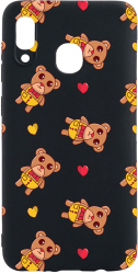 Husa Bestcase compatibila cu Huawei P Smart 2019 Teddy Bear Love Pattern 0.8MM Slim Negru B 968 