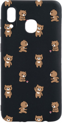 Husa Bestcase compatibila cu Huawei P Smart 2019 Teddy Bear Pattern 0.8MM Slim Negru B 970 
