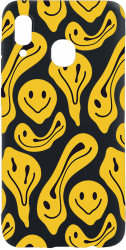 Husa Bestcase compatibila cu Huawei P Smart 2019 Yellow Acid Smiley 0.8MM Slim Negru B 1052 