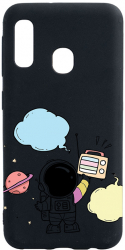 Husa Bestcase compatibila cu Huawei P30 Lite Astronaut 0.8MM Slim Negru B 977 
