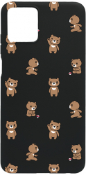 Husa Bestcase compatibila cu Vivo Y01 Teddy Bear Pattern 0.8MM Slim Negru B 970 
