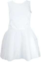 Rochita eleganta pentru fete Mini Junior RM-15-134-cm Alb 