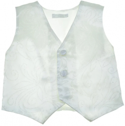 Vesta de botez pentru baieti Christopher Baby Club 3887A-68-cm Crem 
