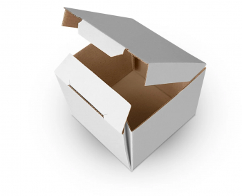 Cutie carton microondul alb 105x105x55mm 