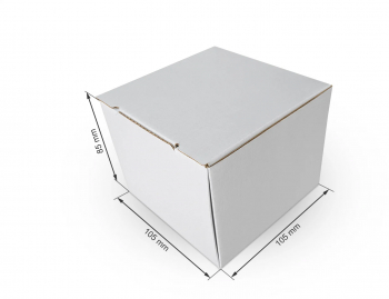 Cutie carton microondul alb 105x105x85mm 