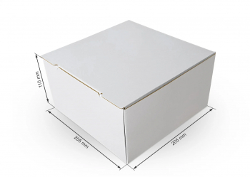 Cutie carton microondul alb 205x205x110mm 