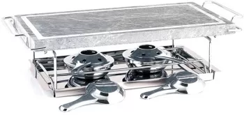 Grill Ibili-Oriente Medio marmura/otel inoxidabil 37x18 cm argintiu/gri