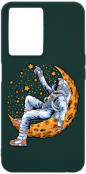 Husa BestCase Compatibila Cu OPPO A57s Astronaut On Moon 0.8MM Slim Forest Green FG 1001 