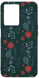 Husa BestCase Compatibila Cu OPPO A57s Flowers Art 0.8MM Slim Forest Green FG 155 