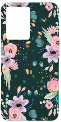 Husa BestCase Compatibila Cu OPPO A57s Flowers Collection 0.8MM Slim Forest Green FG 495 