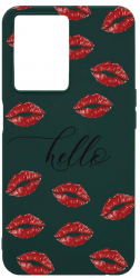 Husa BestCase Compatibila Cu OPPO A57s Hello Kisses 0.8MM Slim Forest Green FG 140 