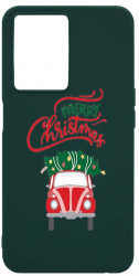 Husa BestCase Compatibila Cu OPPO A57s Merry Xmas 0.8MM Slim Forest Green FG 357 