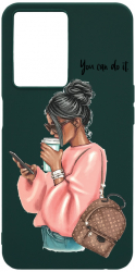 Husa BestCase Compatibila Cu OPPO A77 Shopping Girl 0.8MM Slim Forest Green FG 962 