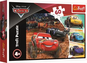 Puzzle Trefl Disney Cars Fulger Mcqueen cu prietenii 60 piese 