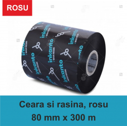 Ribon ARMOR Inkanto APR558R ceara si rasina waxresin rosu 80mmx300M OUT 