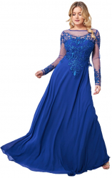 Rochie pentru petrecere sau banchet cu bust din dantela brodata si fusta din voal lunga cod 3260rb 