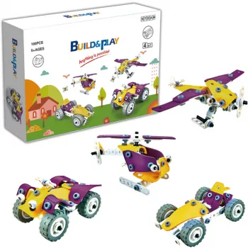 Set de constructie 4 in 1 100 piese 