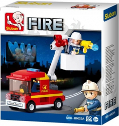 Set De Constructie Sluban Mini Masina De Interventie Cu Scara 
