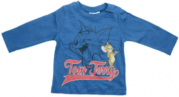 Bluza cu maneca lunga pentru baieti Sun City Tom si Jerry RH0080AL-86 Albastru 