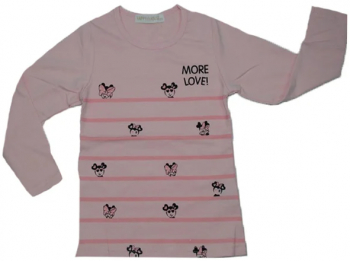 Bluza cu maneca lunga pentru fete Happy House WB-2001R-110 Roz 