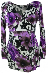 Bluza cu maneca lunga pentru gravide Mini Junior PNG-12 Mov 
