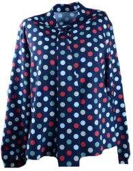 Camasa cu maneca lunga pentru fete Mini Junior BFN-2-128-cm Bleumarin