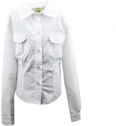 Camasa cu maneca lunga pentru fete Mini Junior CFMJ-26-128 Alb 