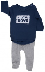 Compleu 2 piese bluza si pantaloni pentru baieti Koala Lazy Days KLZD-2 Albastru 