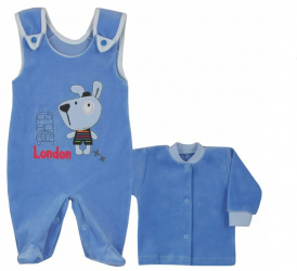 Compleu 2 piese pentru baieti Koala Dookola Swiata 05-091AL-80-cm Albastru 