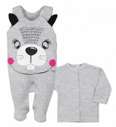 Compleu 2 piese pentru copii Smile Koala 3546-G1-62 Gri 