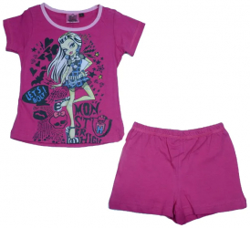 Compleu 2 piese pentru fete Setino Monster 830-081F-116 Fucsia 