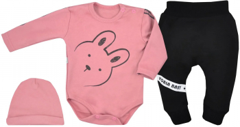 Compleu 3 piese pentru fete Koala Cartoon 07-587R-74 Roz 