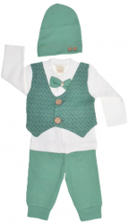 Compleu elegant 3 piese pentru baieti Ozce OZ7658-56 Verde 