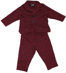 Costum elegant 2 piese pentru baieti Atut CB8411-74 Visiniu 