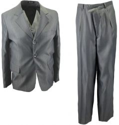Costum elegant 3 piese pentru baieti LA Kids 13-CC-146-152-cm Gri 