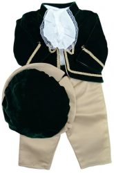 Costum elegant 5 piese pentru baieti Andreeatex CSS-5676-68 Verde 