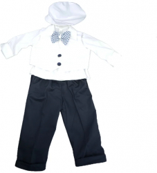 Costum elegant 6 piese pentru baieti Micul Vip CMV-3 Alb 