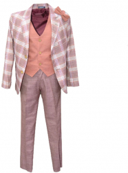 Costum elegant pentru baieti LA Kids 1772B-122 Bordo 
