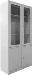 Dulap metalic tip vitrina 4 usi fara picioare plexiglas si metal 900x400x1900