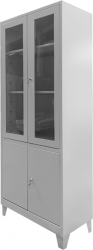 Dulap metalic tip vitrina 4 usi plexiglas si metal 760x380x1760 