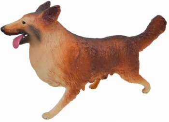 Figurina caine Ciobanesc de Shetland 25 cm Mini Junior 060623-2 Maro 