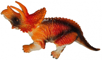 Figurina dinozaur Arrhinoceratops 16 cm Unikatoy Dinos 236002-2 Portocaliu 